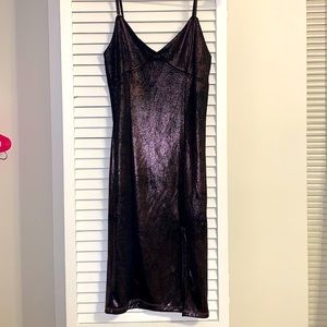 Black & Purple mini shimmer dress